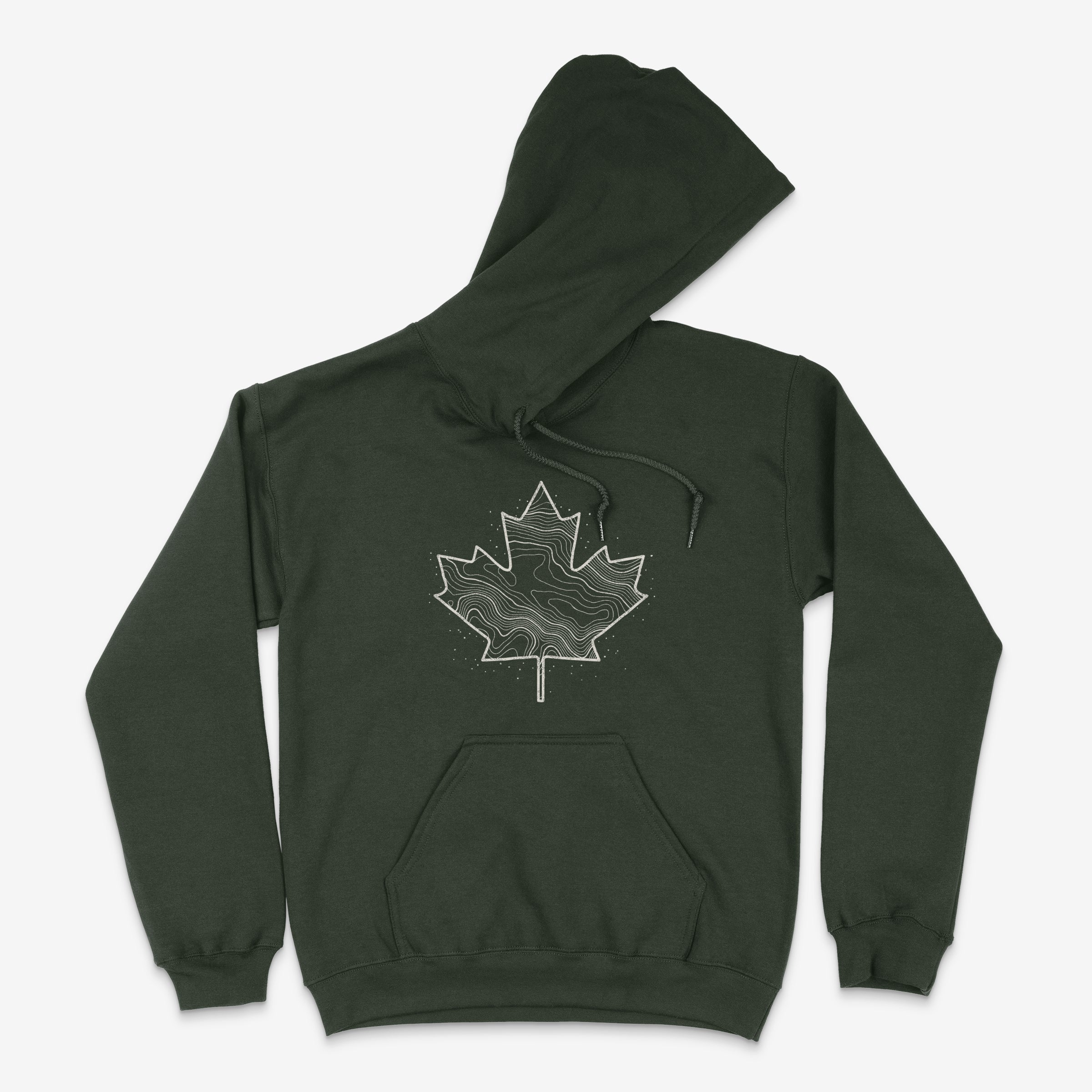 Canadiana - Topo Leaf - Dark Hoodie
