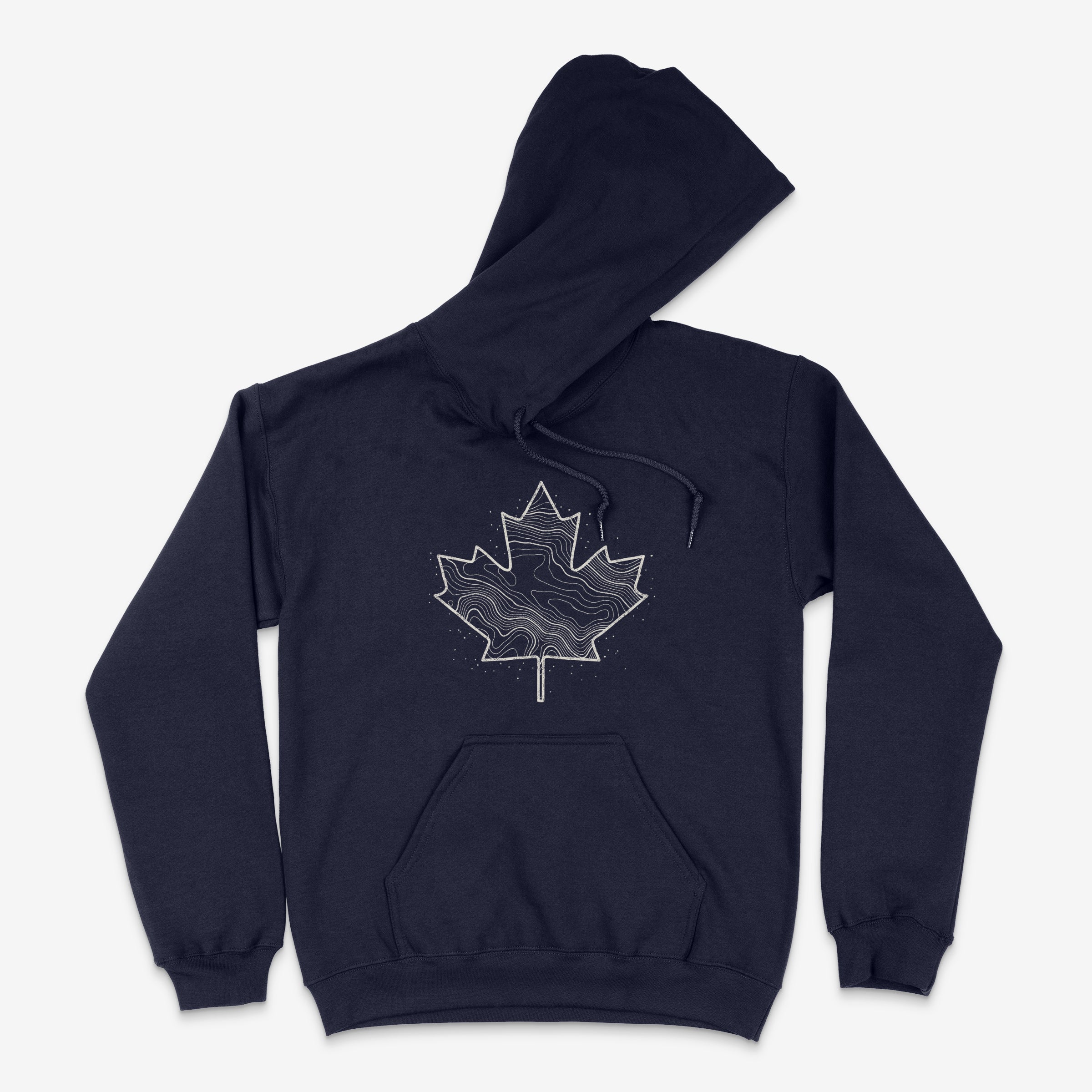 Canadiana - Topo Leaf - Dark Hoodie
