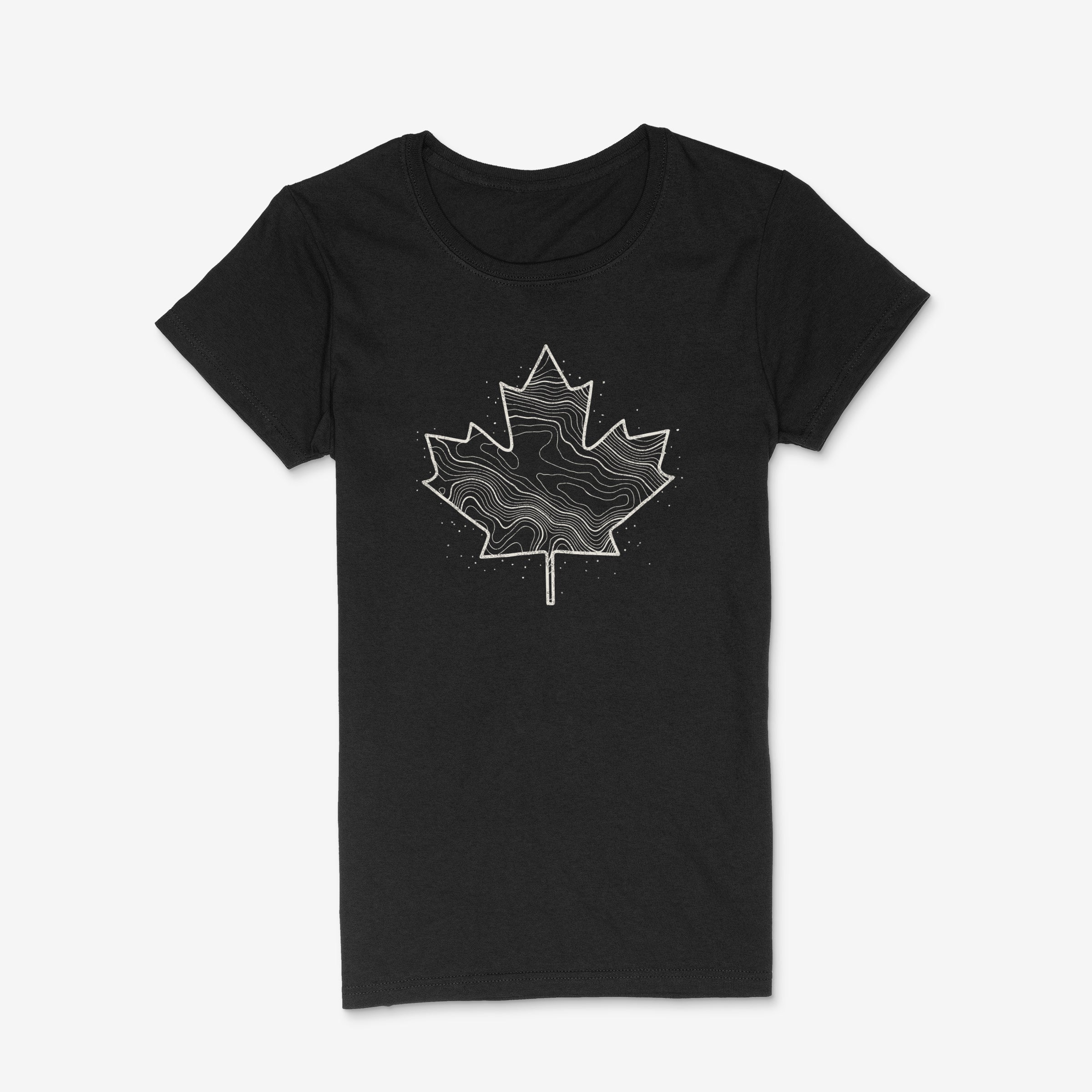 Canadiana - Topo Leaf - Women's Dark T-Shirt