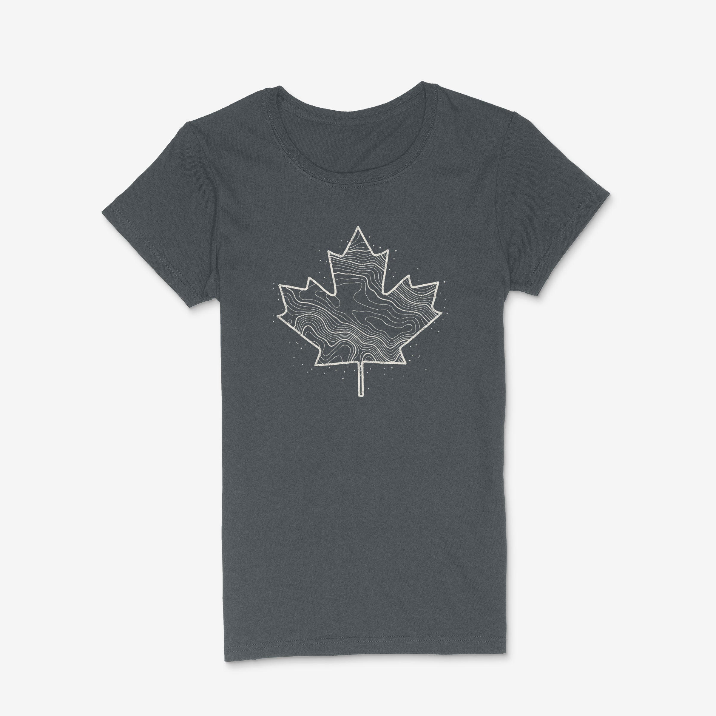 Canadiana - Topo Leaf - Women's Dark T-Shirt
