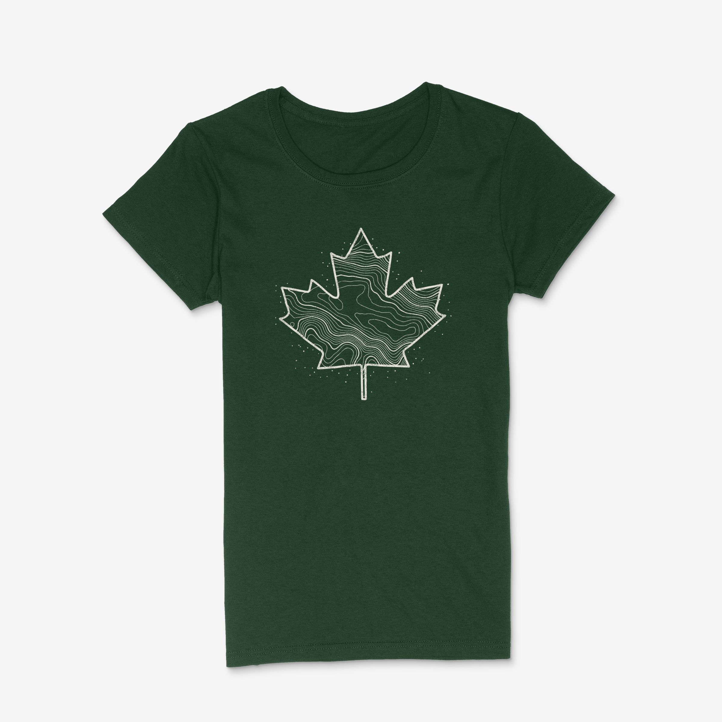 Canadiana - Topo Leaf - Women's Dark T-Shirt
