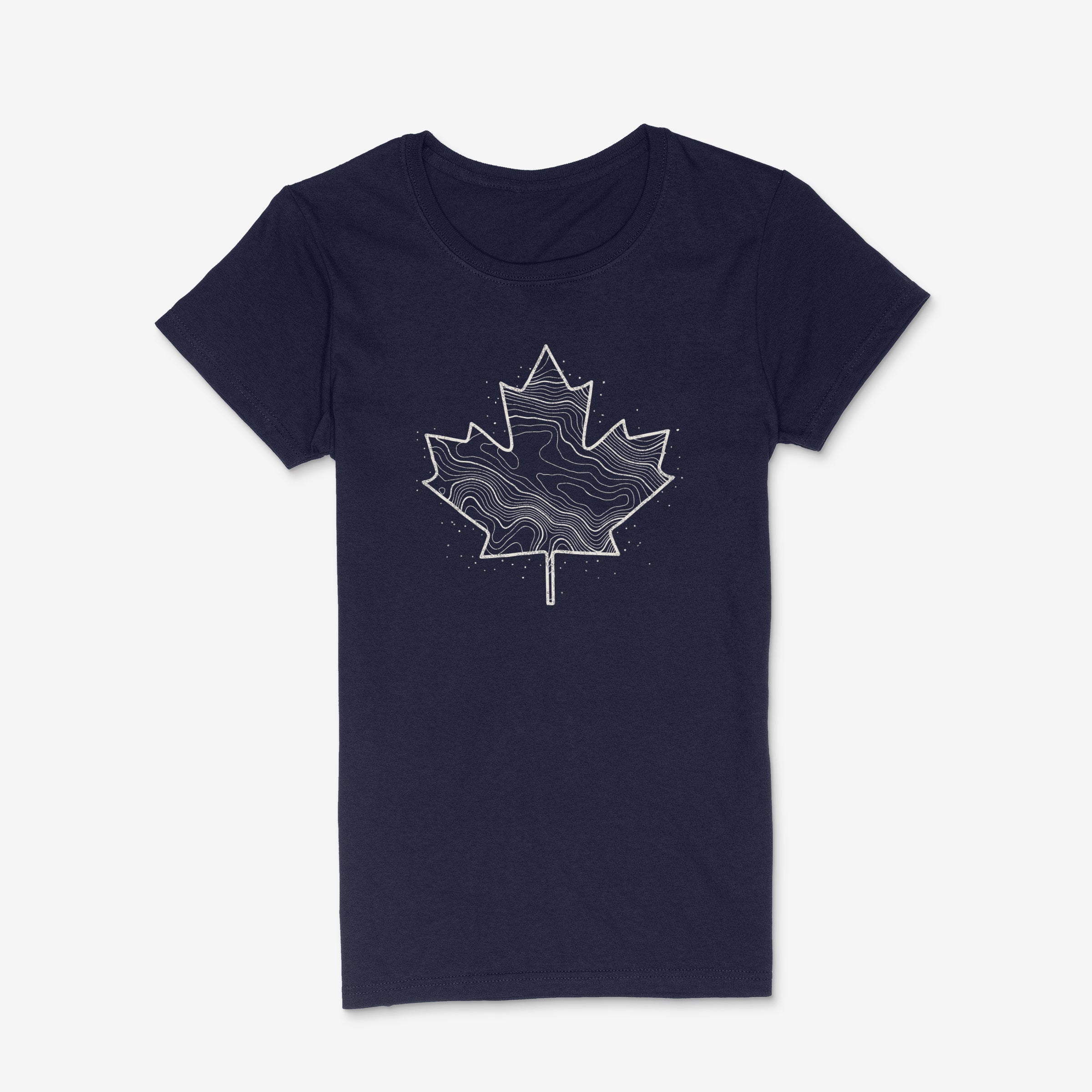 Canadiana - Topo Leaf - Women's Dark T-Shirt