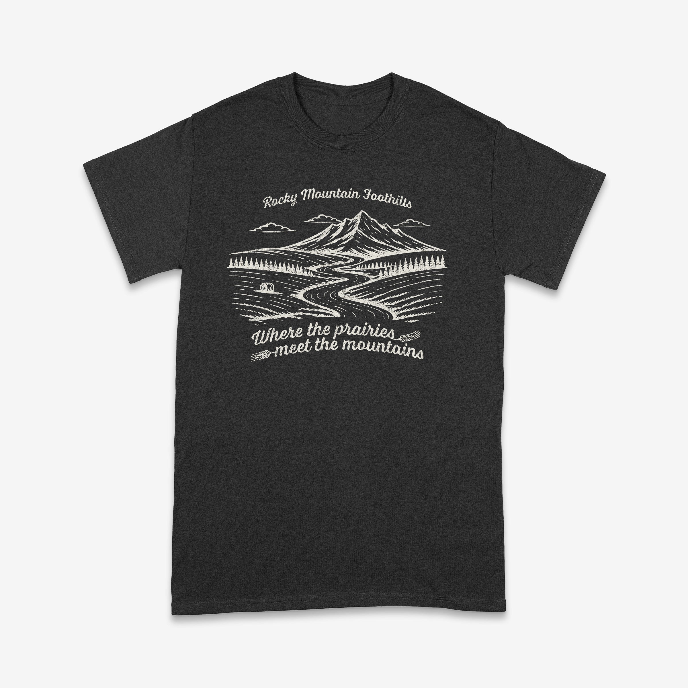 'Berta - Foothills Woodcut - T-Shirt