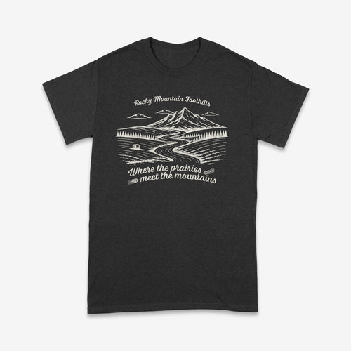 'Berta - Foothills Woodcut - T-Shirt