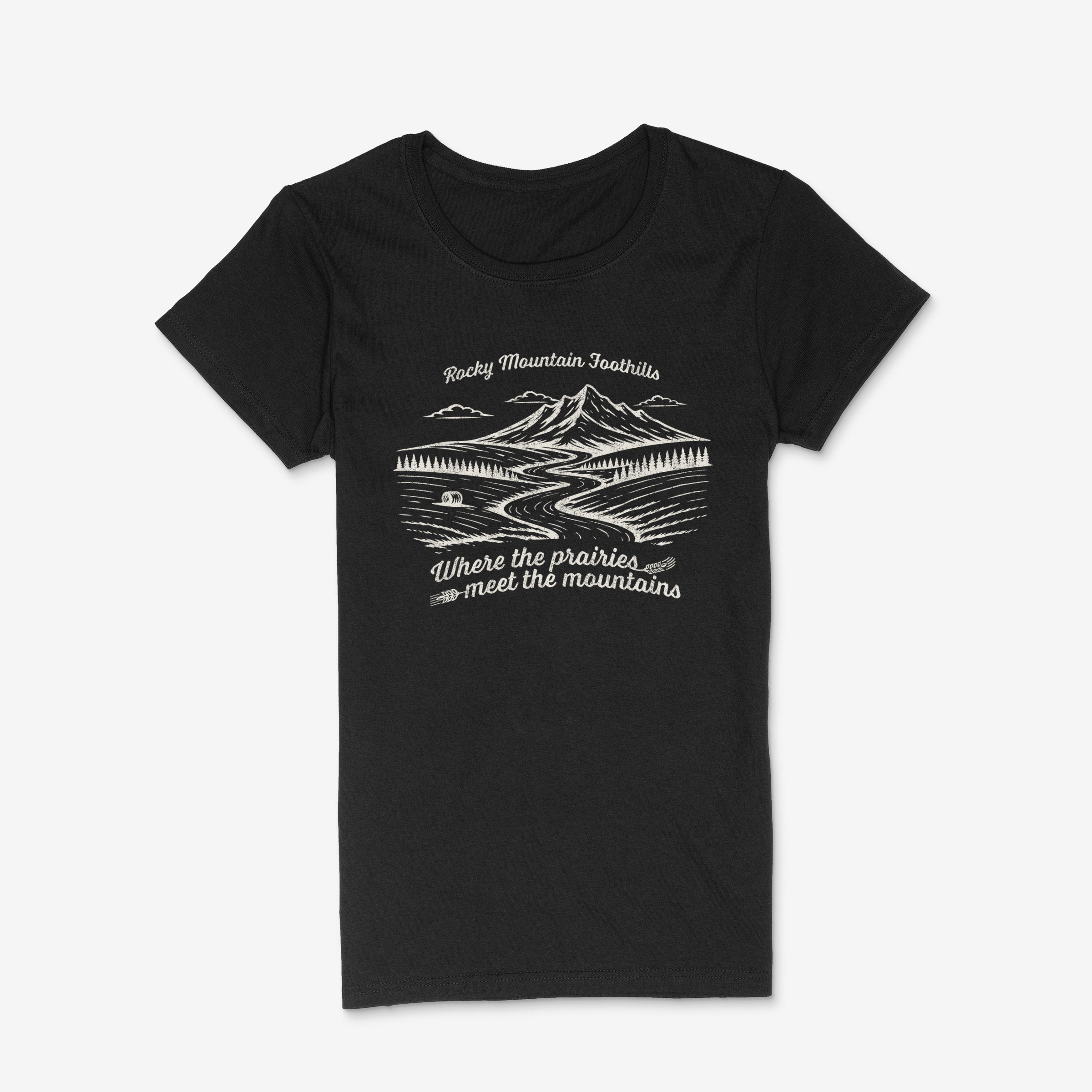 'Berta - Foothills Woodcut - Women's T-Shirt
