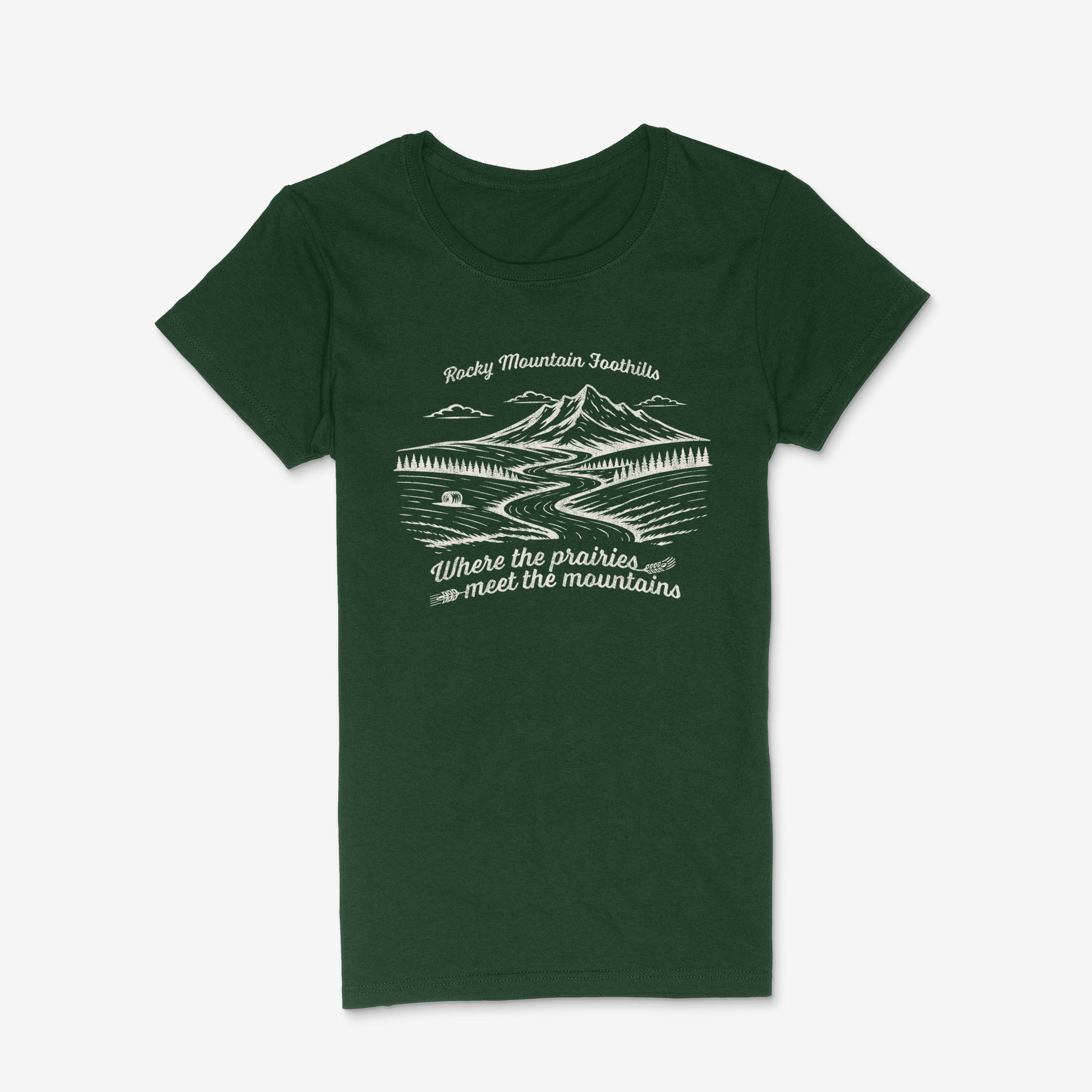'Berta - Foothills Woodcut - Women's T-Shirt