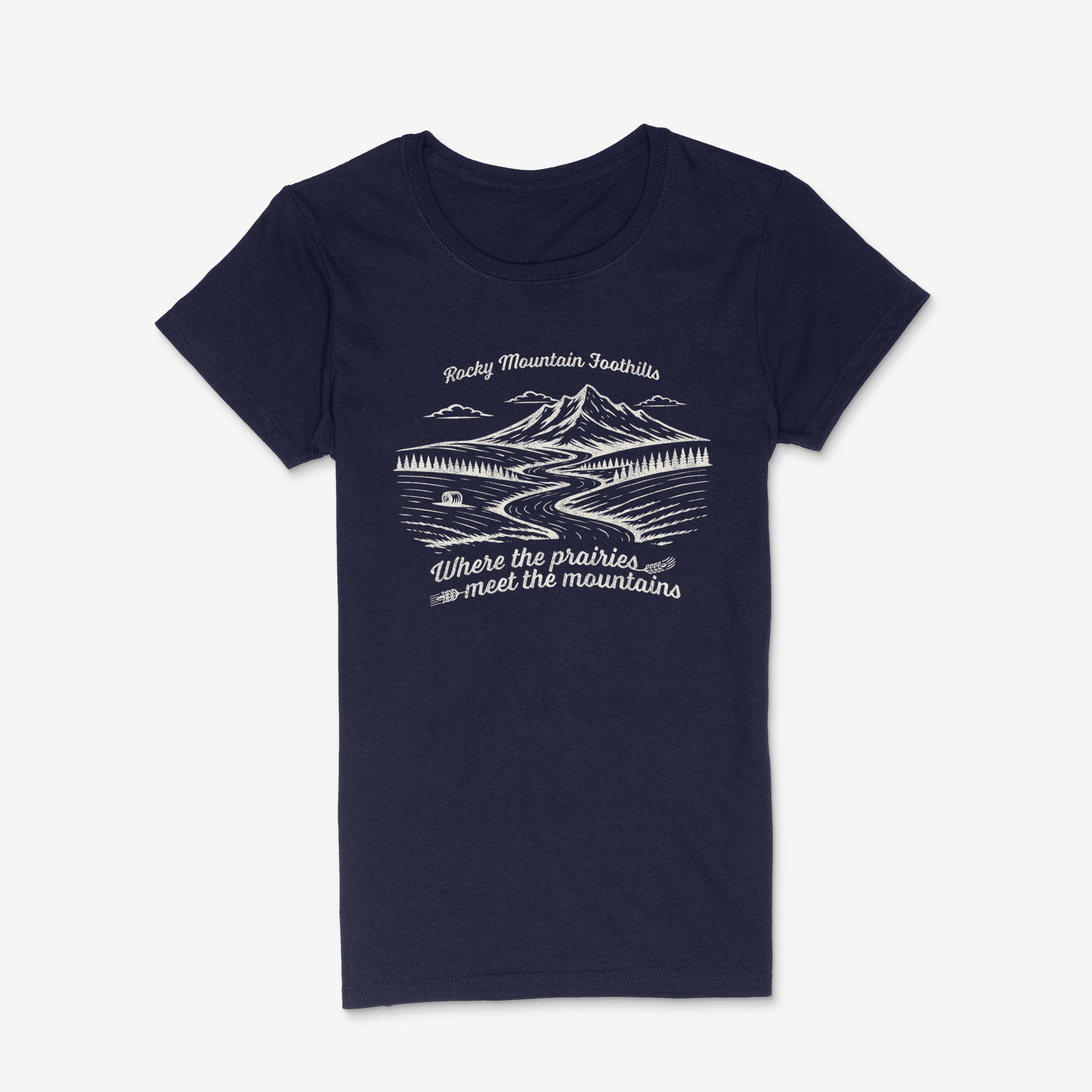 'Berta - Foothills Woodcut - Women's T-Shirt