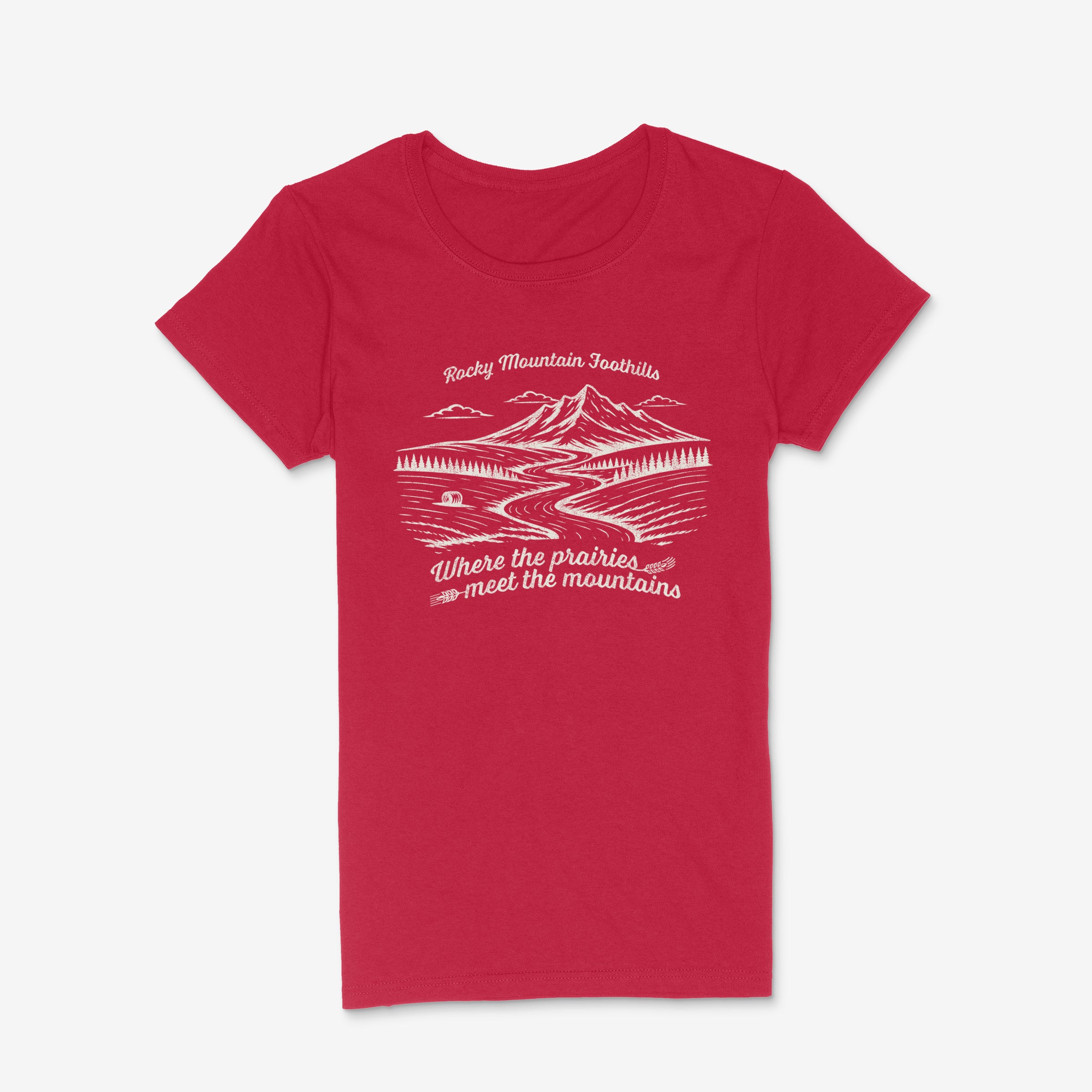 'Berta - Foothills Woodcut - Women's T-Shirt